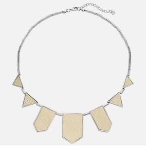 House of Harlow 1960  Silver & Gold Five Station Pendant Necklace